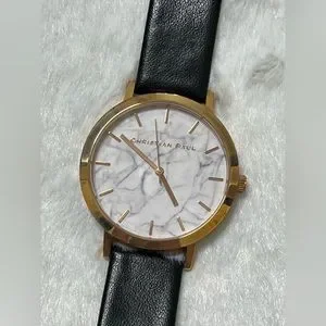 Accessories | Christian Paul Marble Black Leather Watch  display picture 2